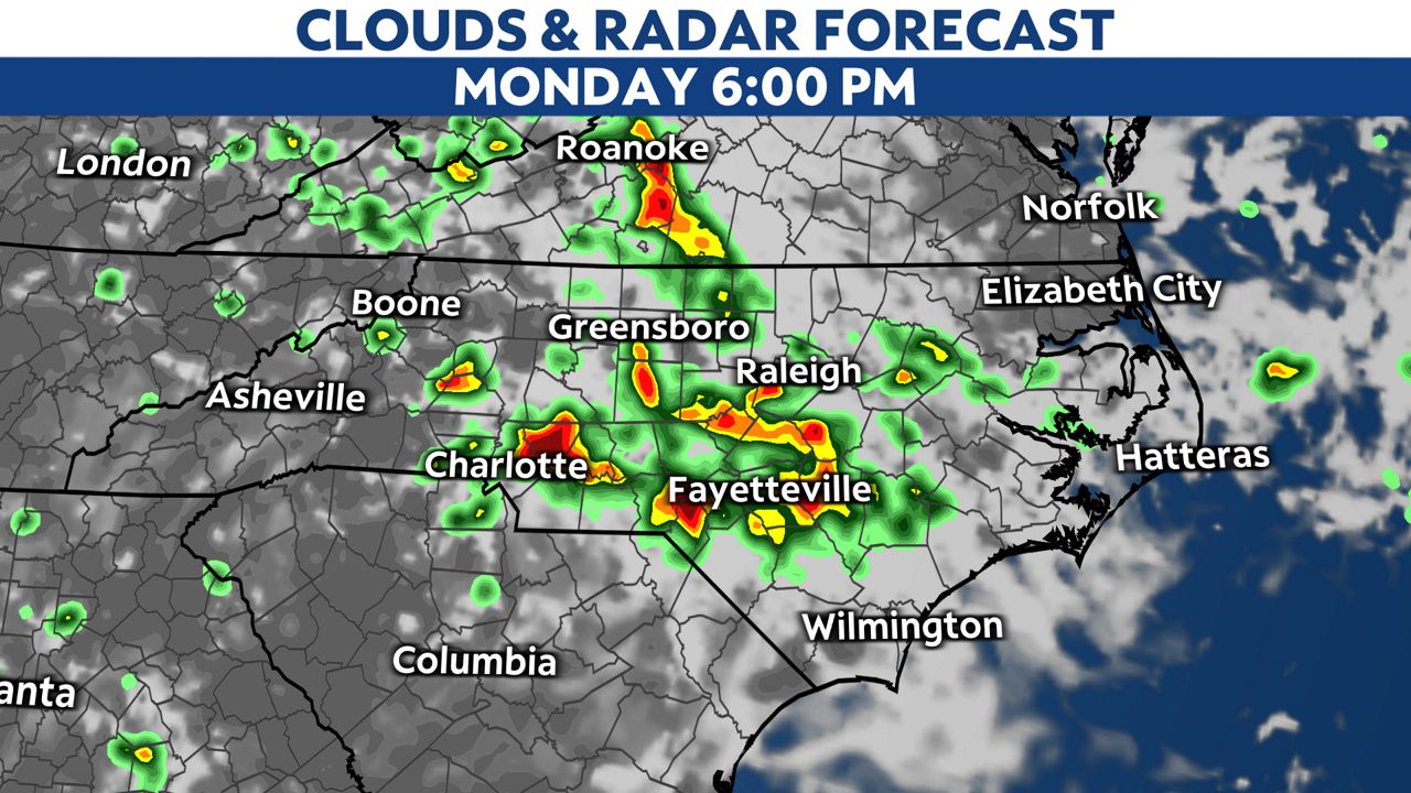 Severe storms possible in North Carolina Monday